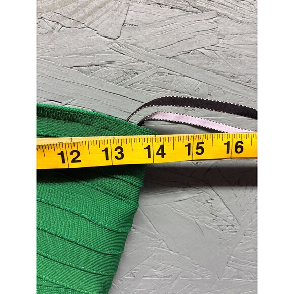 KatieJ‎ NYC Women’s L Green Bandage Dress Strapless Bodycon Cocktail Party Mini - Picture 5 of 12
